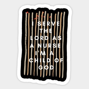 Christian Job title designs - Nurse Sticker